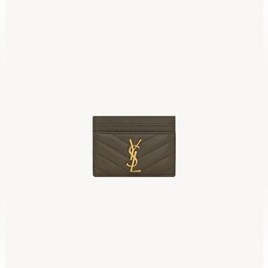Saint Laurent “YSL” Card Case with Gold Logo